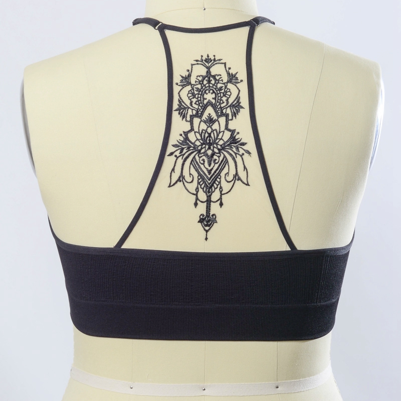 Ga-5330 plus storlek tatuering mesh racerback bralette